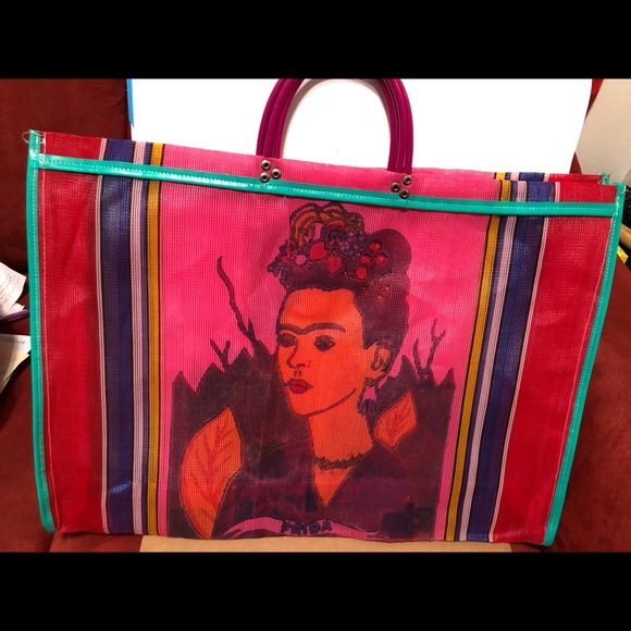 New XL Frida Khalo mesh shopping bag - Picture 1 of 13